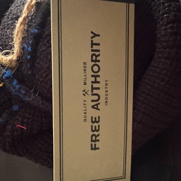 NEW Mens Free Authority Stocking Cap Winter Face Mask Blue Red - Picture 3 of 4